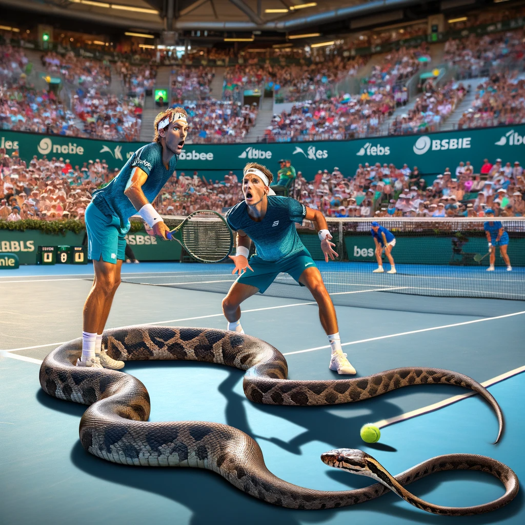An-intense-and-dramatic-scene-on-a-tennis-court-at-a-tournament-similar-to-the-Brisbane-International.-A-snake-is-prominently-slithering-on-the-ground.png